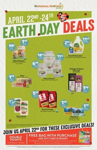 Unearth these great deals at Natural Grocers on Earth Day.