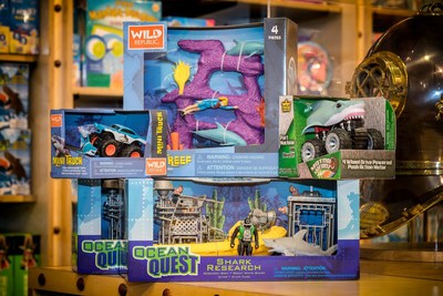 Monterey Bay Aquarium's retail buyers with SSA worked with Wild Republic to remove plastic wrap from its toys. All of these products are now being sold to other customers, so the reach of plastic-free packaging extends nationwide. Photo courtesy Monterey Bay Aquarium