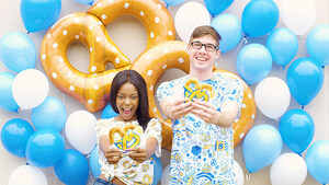 Auntie Anne's® Showers Pretzel Love this National Pretzel Day with Buy One, Get One Free Pretzels and Shower Curtain Launch