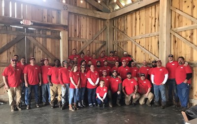 100 percent of RGF employees worked together for the company's annual Good Friday Service Project