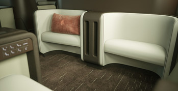 New purpose-built personal ottomans at each seat will encourage interaction and connection.