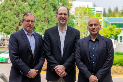 Left to right: Bill Jackson, vice president and president, Global Products, Building Technologies & Solutions, Johnson Controls; Scott Guthrie, executive vice president, Cloud + AI Group, Microsoft; Khaled Al Huraimel, CEO, Bee'ah Group