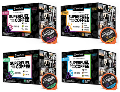 Category leader, everbowl(TM) introduces Superfuel Coffee with four distinct coffee blends - each is infused with superfoods.