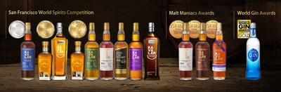 Kavalan Distillery won another haul of medals at the recent SFWSC, MMA and World Gin Awards.