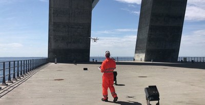 Using drones for inspection. Credit: Sund & Bælt