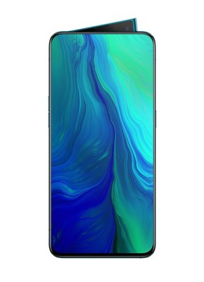 OPPO Reno in Ocean Green featuring a Notch-less Full Panoramic Screen and a Pivo (PRNewsfoto/OPPO)