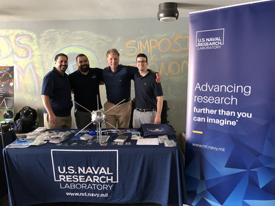 San Juan, Puerto Rico — Carlos Font, Ph.D. (left), Freddie Santiago, Ph.D., Arunas Kuciauskas, and William Komaromi, Ph.D. (right) pose during Navy Week Puerto Rico after engaging the future STEM workforce of Physics students at the University of Puerto Rico - Mayaguez, Font and Santiago’s alma mater. (U.S. Navy Photo) San Juan, Puerto Rico — Carlos Font, Ph.D. (left), Freddie Santiago, Ph.D., Arunas Kuciauskas, and William Komaromi, Ph.D. (right) pose during Navy Week Puerto Rico after engaging the future STEM workforce of Physics students at the University of Puerto Rico - Mayaguez, Font and Santiago’s alma mater. (U.S. Navy Photo)
