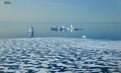 Banquisas próximas à Ilha de Baffin, no Canadá. Foto de Manu San Félix. (PRNewsfoto/National Geographic Society)