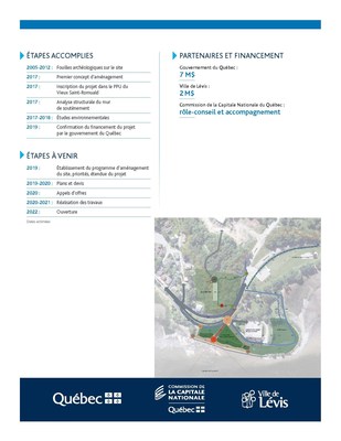 Fiche technique pointe Benson (Groupe CNW/Commission de la Capitale-Nationale du Qubec)