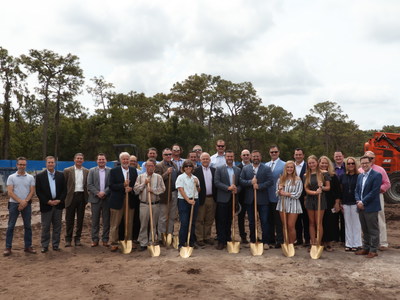 Watercrest Senior Living Group and United Properties gather with partners and community friends to celebrate the ceremonial groundbreaking of Watercrest Sarasota Senior Living Community. The luxury senior living campus will welcome residents in Summer 2020 offering independent, assisted living and memory care apartments in Sarasota, Florida.