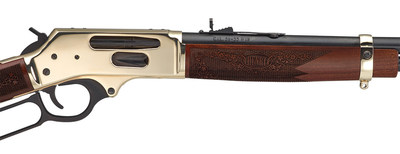 The loading gate below the ejection port allows for easy magazine top-offs while the removable tube magazine makes for easy unloading. The receiver is made of solid hardened brass.
