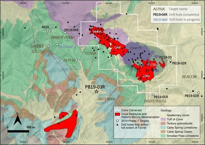 Figure 1 - McCoy-Cove Phase 1 Target Locations (CNW Group/Premier Gold Mines Limited)