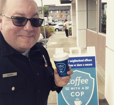 2019 Axon RISE Award for Community Commitment recipient, Chris Cognac, Founder of Coffee With a Cop 2019 Axon RISE Award for Community Commitment recipient, Chris Cognac, Founder of Coffee With a Cop