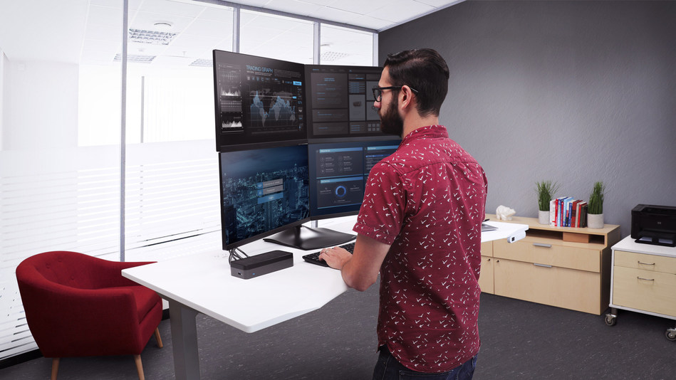 DOCK520USZ, one of two new quad video docking stations to be showcased at Dell Technologies World 2019