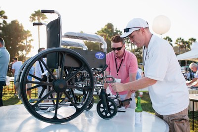 OppenheimerFunds employee volunteers assemble wheelchairs with Support the Enlisted Project (STEP). OppenheimerFunds employee volunteers assemble wheelchairs with Support the Enlisted Project (STEP).