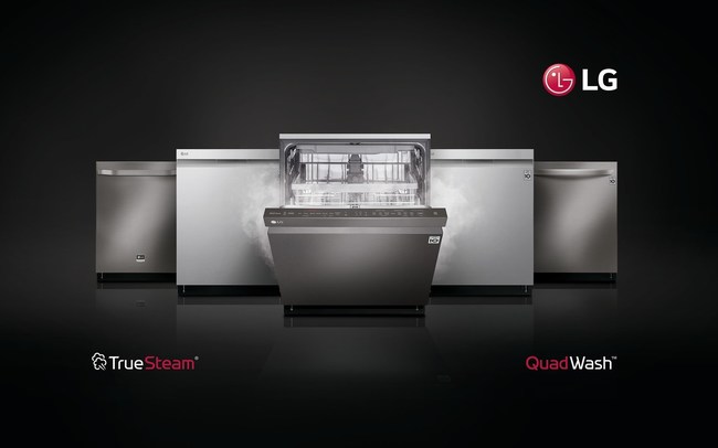 LG Adds TrueSteam To Expanded QuadWash Dishwasher Line For Up To 60% Less Water Spots*