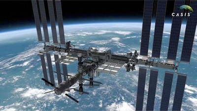 The space station in orbit. Photo credit: ISS National Lab