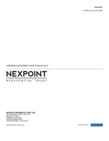 NexPoint Residential Trust, Inc. Reports First Quarter 2019 Results