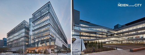 Panoramic view and Courtyard view of 'THE NEXEN univerCITY' (Source (C)L2 ARCHIVE)
