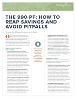 More information about the 990-PF may be found in this Foundation Source article.