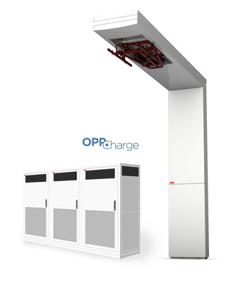 ABB's 450 kW Opportunity Charger for overhead charging ABB's 450 kW Opportunity Charger for overhead charging