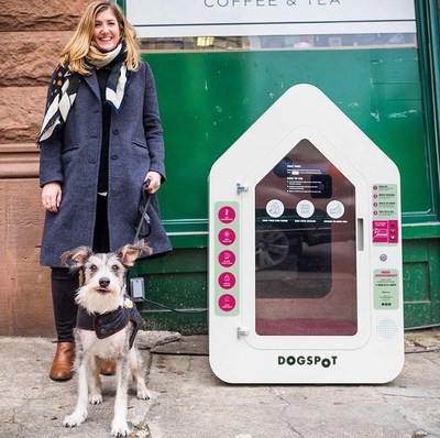 DogSpot CEO Chelsea Brownridge, seen here with DogSpot's inspiration, Winston