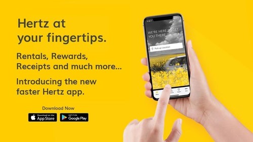 New Hertz app offers a booking and rental experience that’s faster and more personalized.