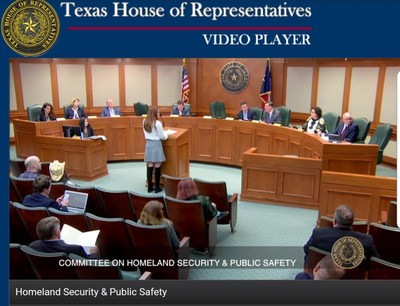 3 Men Movers CEO, Jacky Noons, speaks at a committee meeting for Homeland Security and Public Safety in support of House Bill 1505.