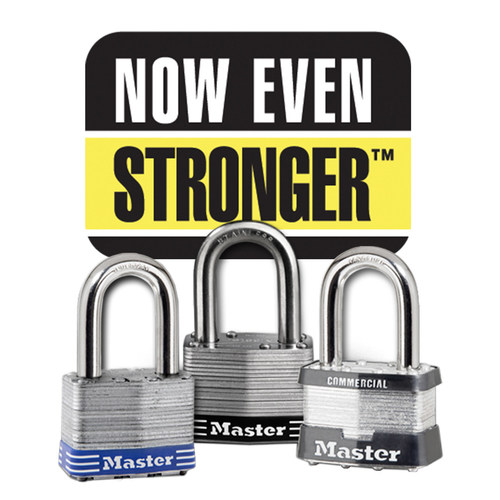 Master Lock introduces a new generation of Laminated Padlocks. Rolling out now for both “Home & Personal” and “Business & Industry” use, Master Lock’s family of Laminated Padlocks are “Now Even Stronger,” providing users with maximum protection against a wide range of attacks.