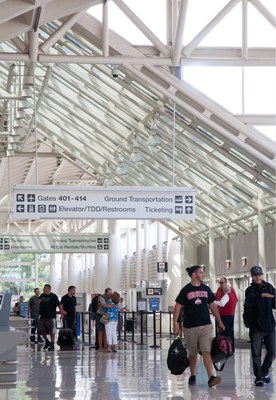 S&P Global Ratings has revised its outlook of the Ontario International Airport Authority to positive from stable and affirmed its long-term rating of ?A-? for the Inland Empire airport's revenue bonds.