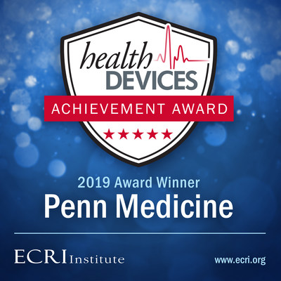 Penn Medicine (Philadelphia, PA) won ECRI Institute’s 2019 Health Devices Achievement Award for developing an app that enables patients to wean off ventilators faster. ECRI Institute’s annual award recognizes a member healthcare facility’s initiative to improve patient safety, reduce costs, or otherwise facilitate better strategic management of health technology.