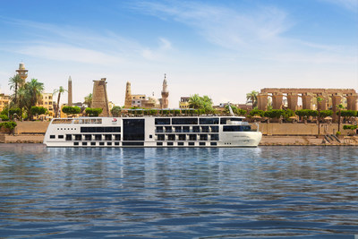 Artist rendering of Viking Osiris, Viking's new river vessel for Egypt. Inspired by the design of the award-winning Viking Longships and built specifically for the Nile River, the 82-guest Viking Osiris is currently under construction and double the company’s owned capacity in Egypt when it debuts in September 2020.