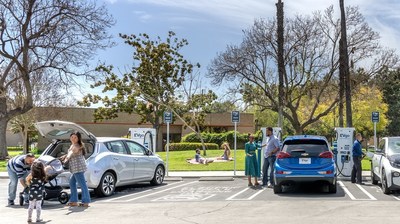 EVgo’s Fast Charging Station at Brookhurst Community Center, Anaheim, CA; Credit: EVgo