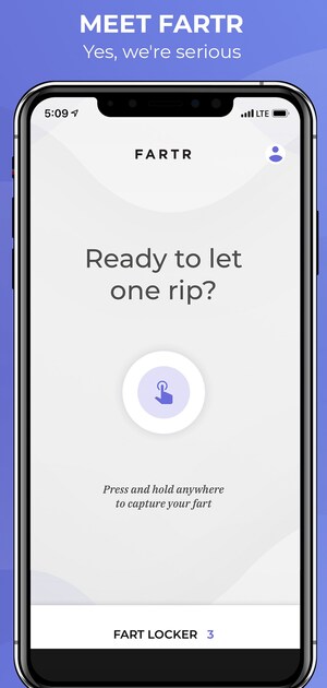 Introducing Fartr, the World's First App for Recording, Analyzing and Sharing Flatulence