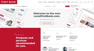 First Bank's new website features a streamlined design, improved SEO, and tools to help visitors find what they need faster.