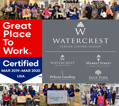 Watercrest Senior Living Group celebrates their second year as a certified Great Place to Work as associates showcase what they value most as part of the Watercrest family.