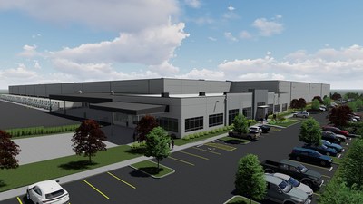 Rendering of Columbia Distributing's future warehouse in Canby, Oregon. Opening fall 2020.