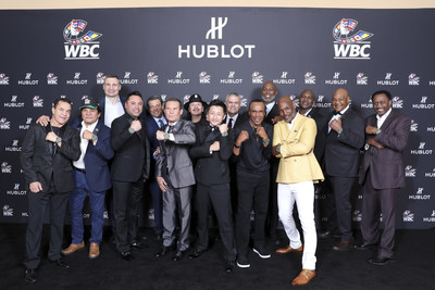 All the champions wearing the Hublot Big Bang Unico WBC (PRNewsfoto/Hublot)