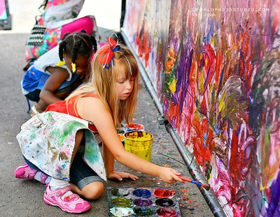 This summer in Denver will feature family-friendly festivals, new amusement park rides at kid-friendly attractions, blockbuster exhibitions, exciting performances and plenty of urban adventures, including Cherry Creek Arts Festival's Artivity Avenue, pictured here.  (Credit: Liz Levy Figueroa)