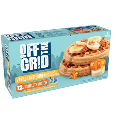Fueling your morning just got easier thanks to 12g of complete protein per serving from new waffle brand Off the Grid. Available in the freezer aisle beginning in June, Off the Grid’s classic waffle flavors – Vanilla Buttermilk, Cinnamon Brown Sugar and Wild Blueberry – are made with a unique recipe that will fill your kitchen with the delicious aroma of freshly-made waffles in minutes, while delivering the nutrients you need to take on whatever adventure the day may bring.