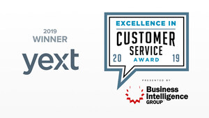 Yext Wins Organization of the Year in the 2019 Excellence in Customer Service Awards