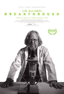 Affiche du film documentaire Jim Allison: Breakthrough (PRNewsfoto/Uncommon Productions,Dragonfly )