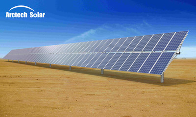 Arctech introduce seguidor solar para 120 módulos en pareja, el primero del sector. (PRNewsfoto/Arctech Solar)