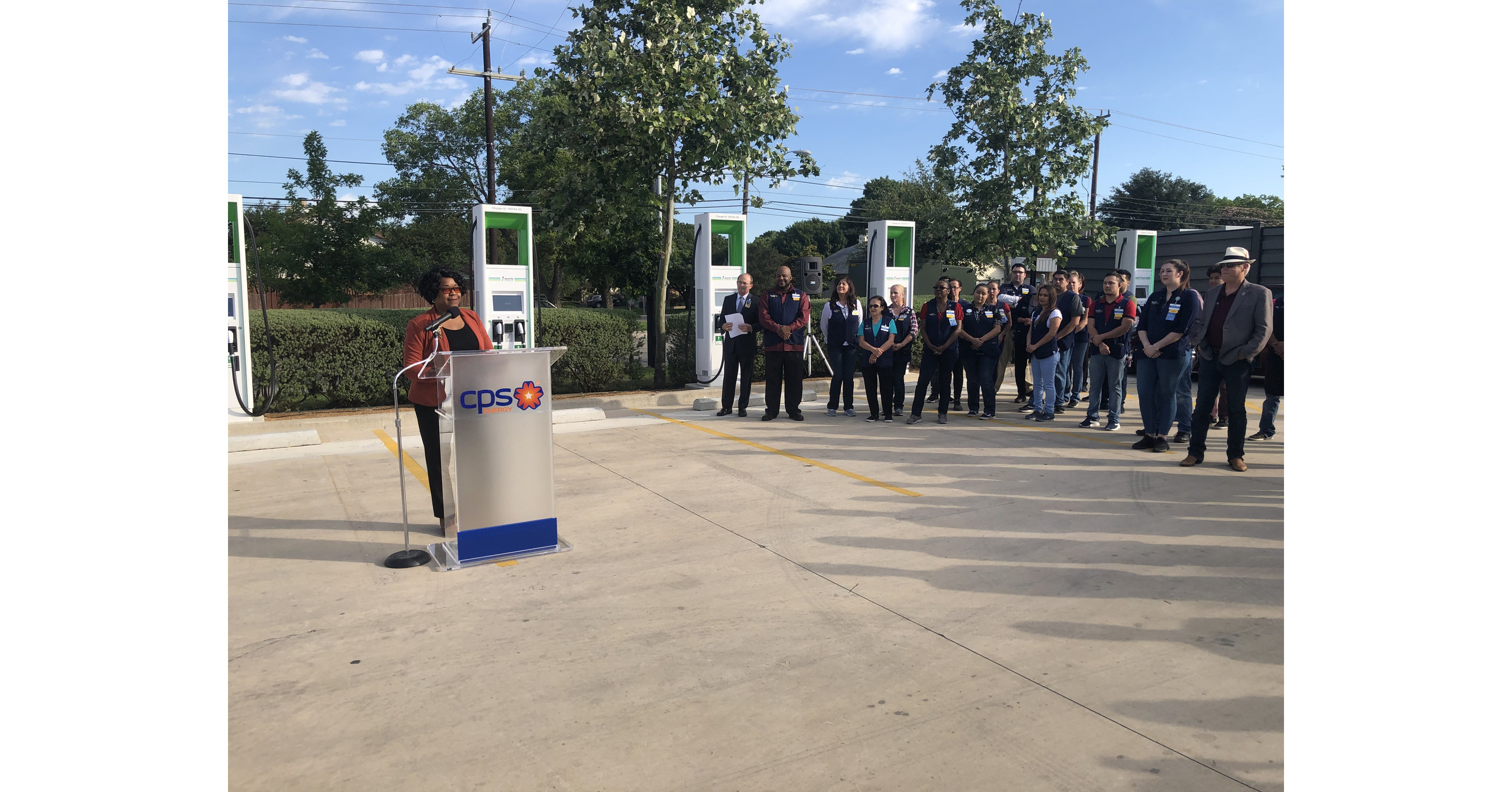 CPS Energy celebrates Electrify America EV Charging Station Opening at