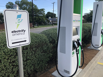 CPS Energy celebrates Electrify America EV Charging Station Opening at North East SA Walmart