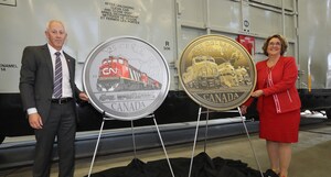 La Monnaie royale canadienne célèbre l'apport du CN dans l'édification du pays à l'occasion de son 100e anniversaire