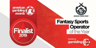 Monkey Knife Fight, North America’s fastest-growing sports gaming platform, has been nominated as Fantasy Sports Operator of the Year in the inaugural American Gambling Awards. (CNW Group/Monkey Knife Fight)