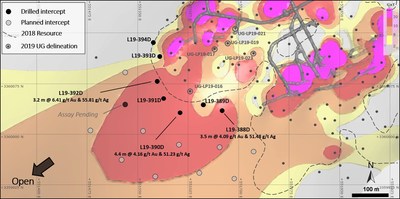 Figure 2 – Grade x Thickness Map of Lupita Deposit (CNW Group/Premier Gold Mines Limited)