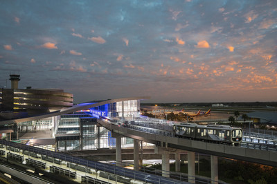 Tampa International Airport's (TPA) SkyConnect Automated People Mover and Consolidated Rental Car Center, winner of an ACEC National Honor Award for Engineering Excellence