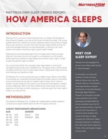 Mattress Firm Sleep Trends Report: How America Sleeps